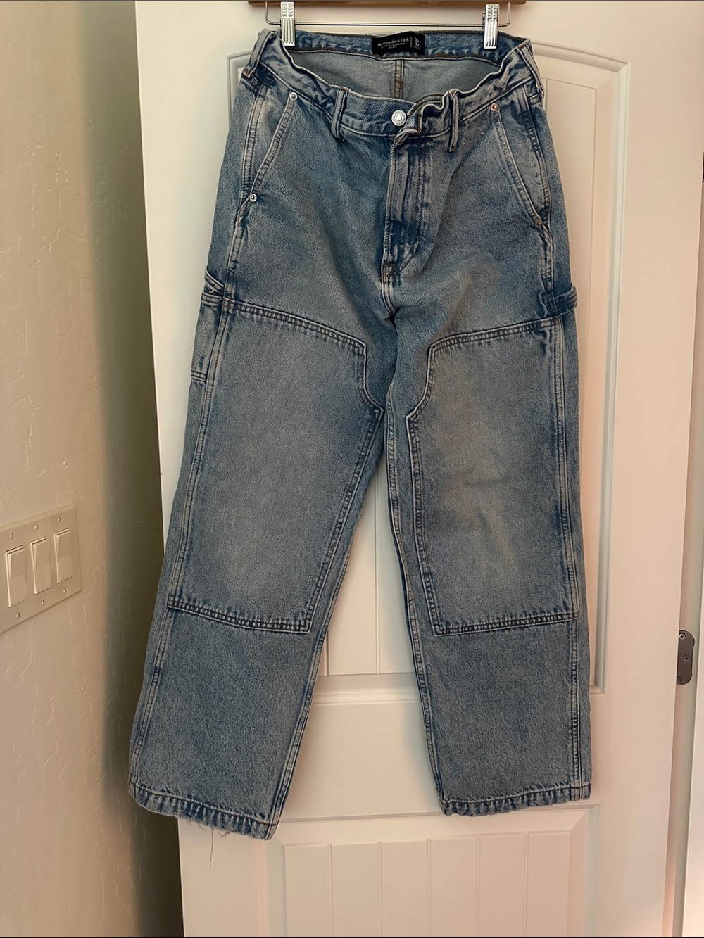 Abercrombie & Fitch Light Blue Relaxed Carpenter Jeans